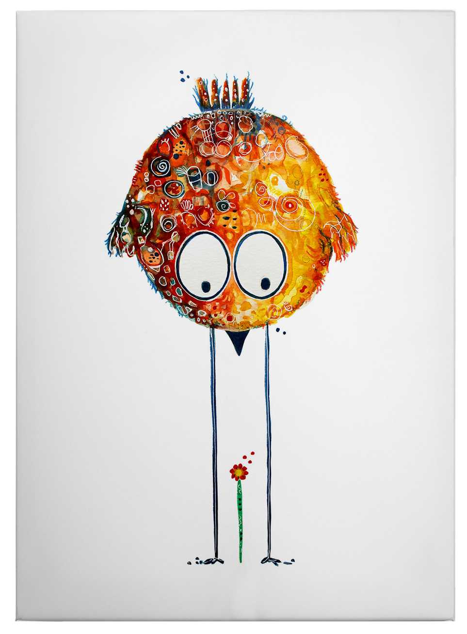             Canvas print "Kasimir" by Hagenmeyer, bird and flower
        