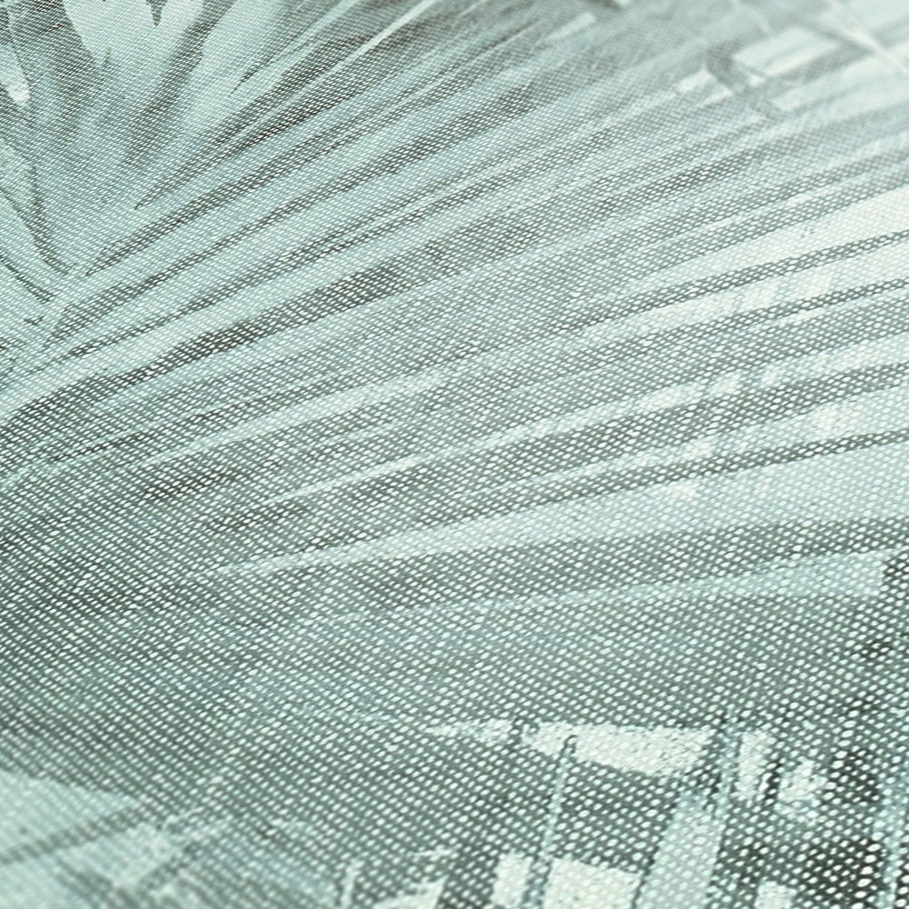             Blätter Vliestapete mit abstraktem Farn-Muster – Grün
        