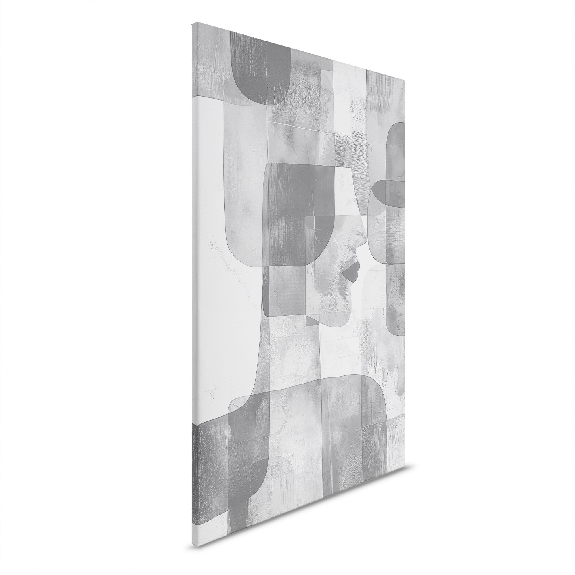         Canvas picture Schattenspiele - Black and white canvas art - 30 x 45 cm - Grey, White
    
