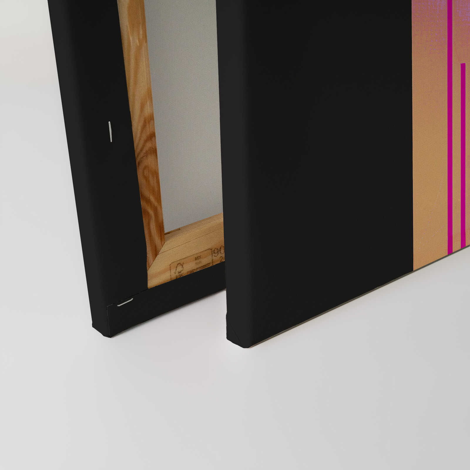 Leinwandbild Farbenfrohes Statement - Neon-Kunst der modernen Frau – 30 x 45 cm - Schwarz, Pink