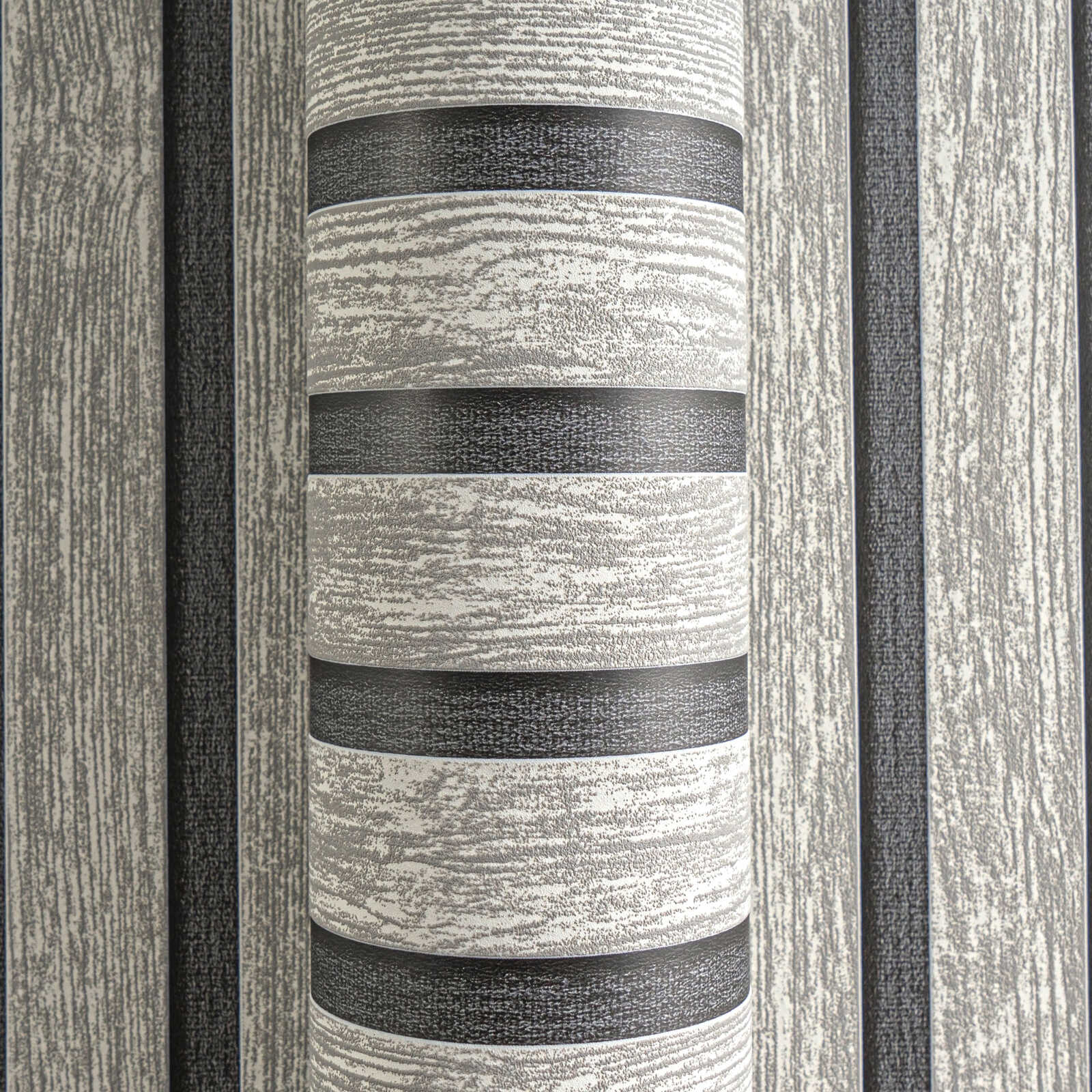 Textured roll, Wood grain, Gray stripes, Wallpaper, Decorative panel