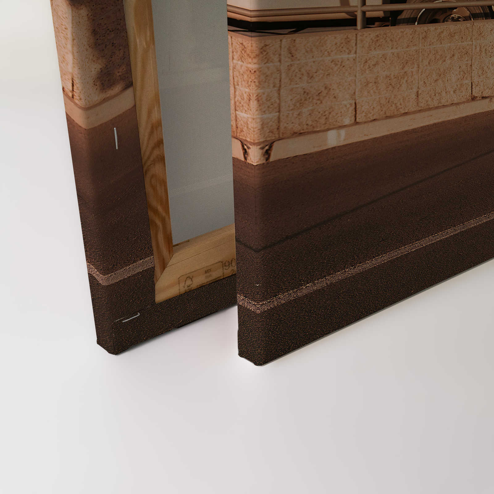             Leinwandbild mit Skater Girl und Camper im Sommer Vibe – 0,90 m x 0,60 m
        