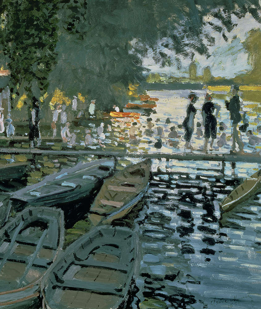             Fototapete 'Badende in La Grenouillere' von Claude Monet
        