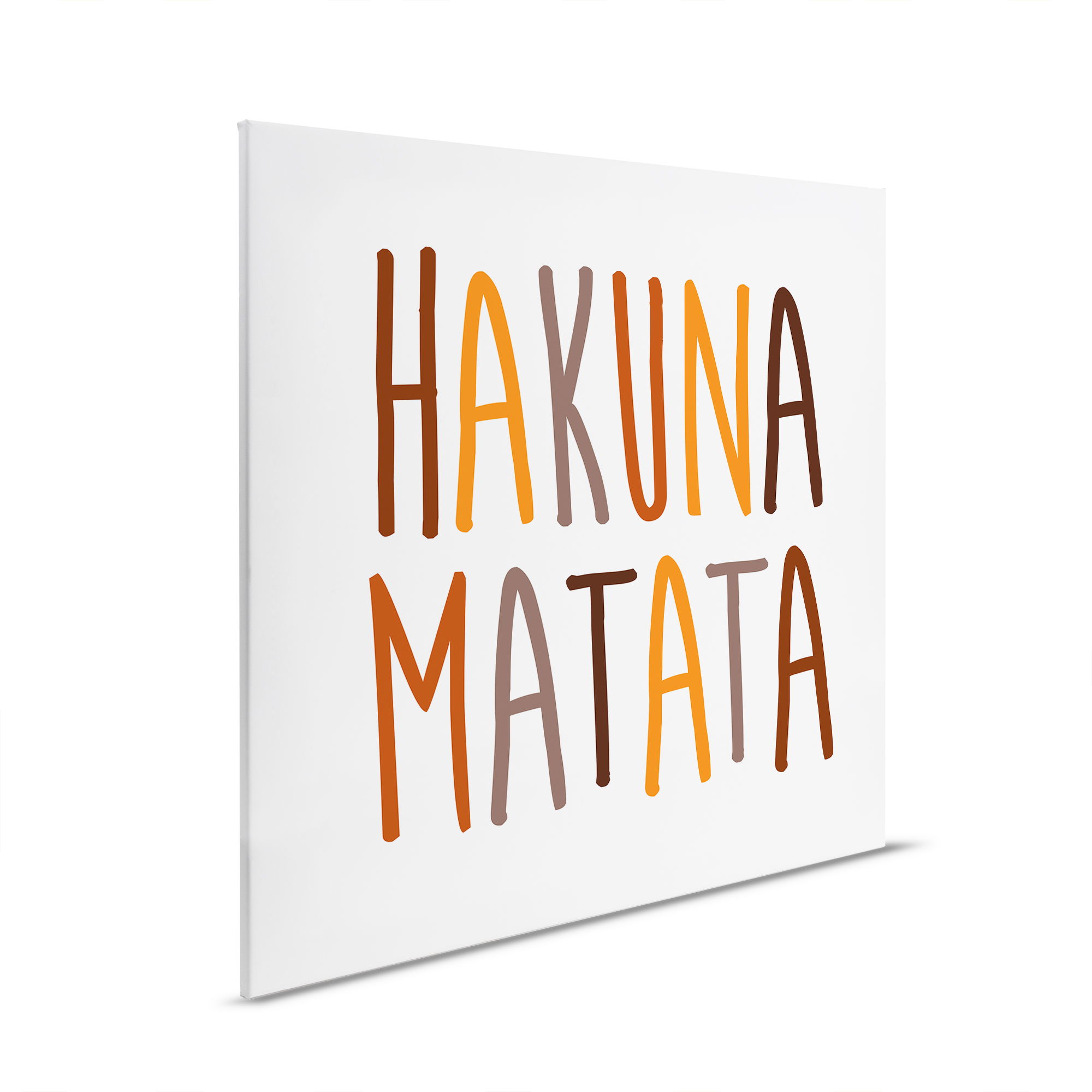         Kinderkamer canvas schilderij Hakuna Matata - Bonte inspiraties - 30 x 30 cm - Wit, Bruin
    