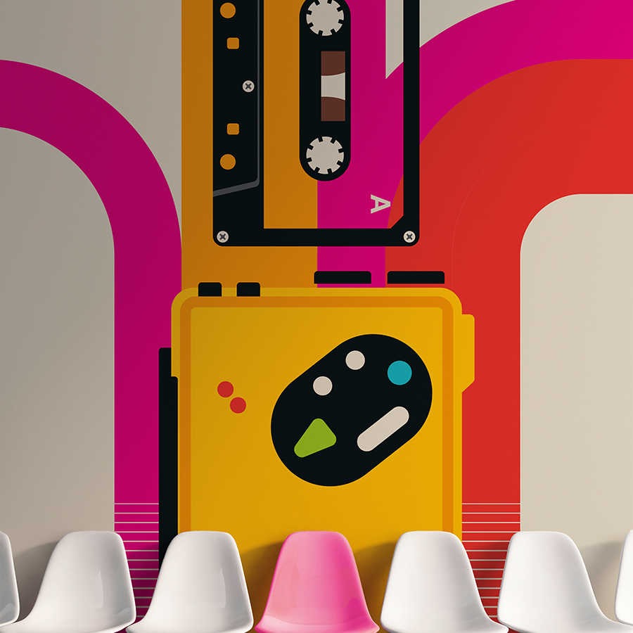         Tokyo 82 - colourful retro walkman mural
    