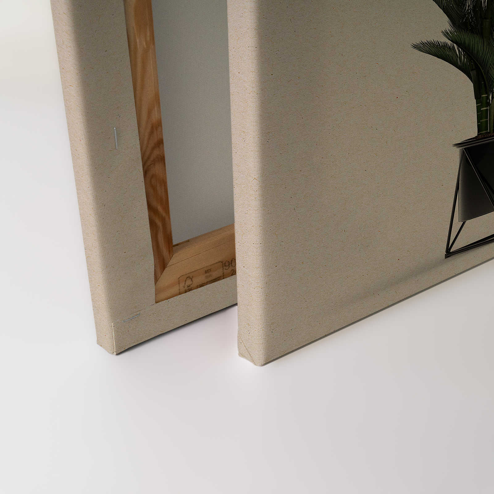             Plant Shop 1 - Natur Leinwandbild Topfpflanzen Palmen – 0,90 m x 0,60 m
        