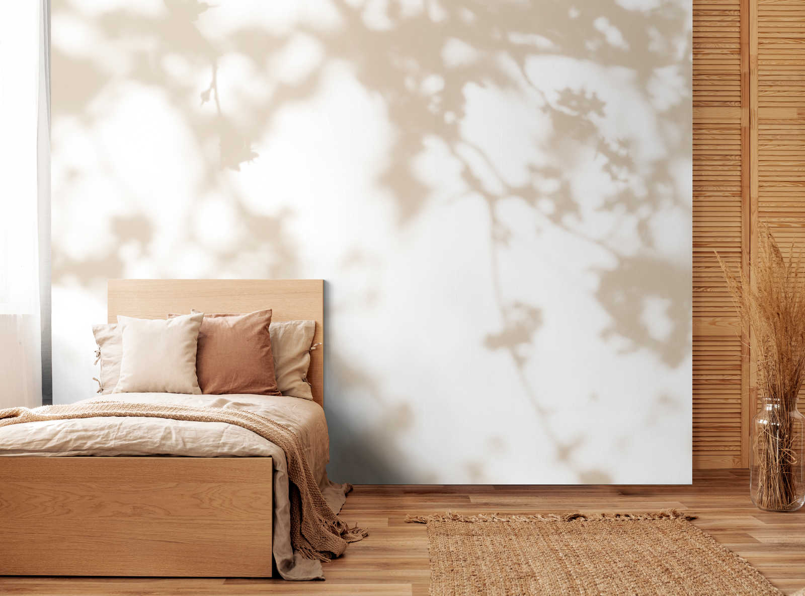 Light Room 3 – Fototapete Natur Schatten in Beige & Weiß