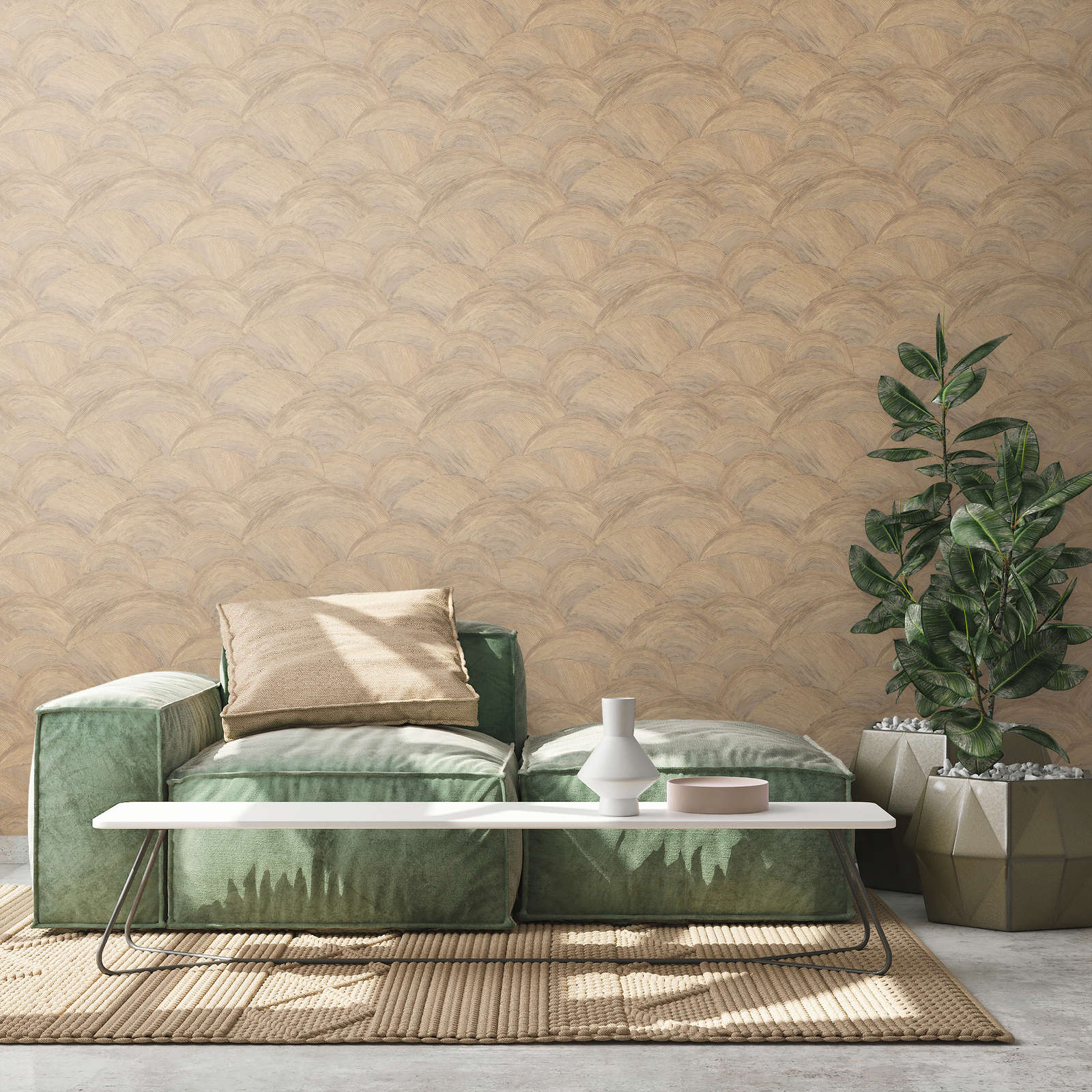 sofa, grün, Stoff, Kissen, Pflanze
