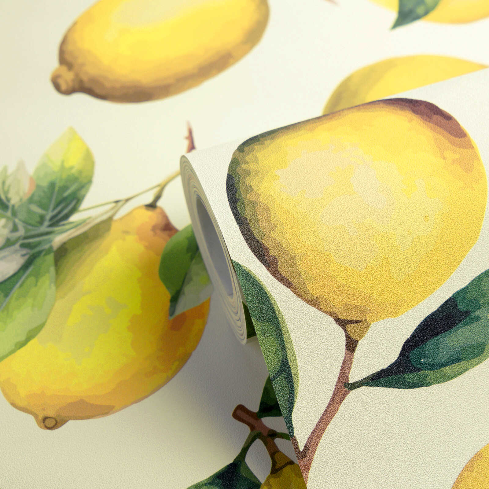 Zitrone, Zitrone Muster, Motiv Tapete, Fruchtblatt, Mais-Design