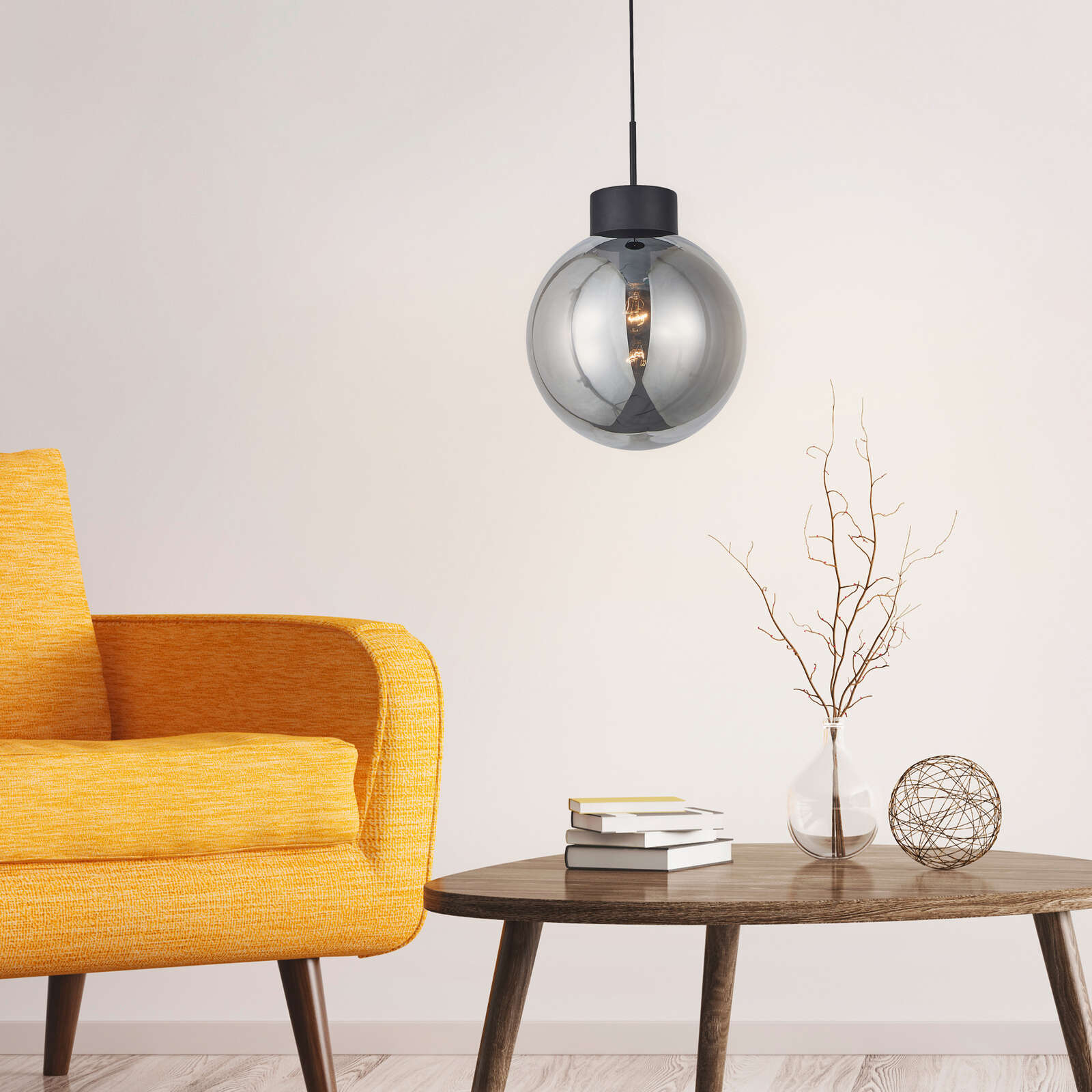             Glass pendant light - Anna 2 - Grey
        