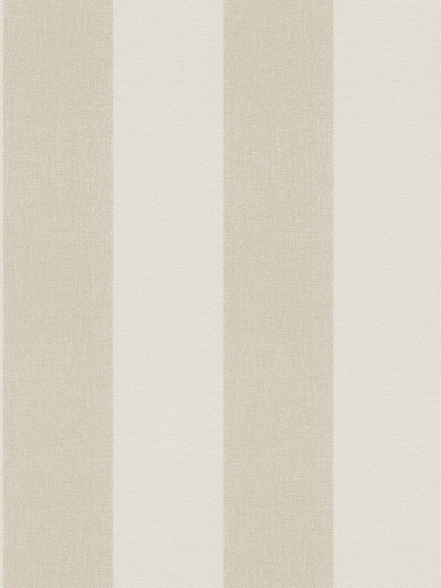         Vliestapete mit Textilstruktur und Blockstreifen – Braun, Beige, Creme
    