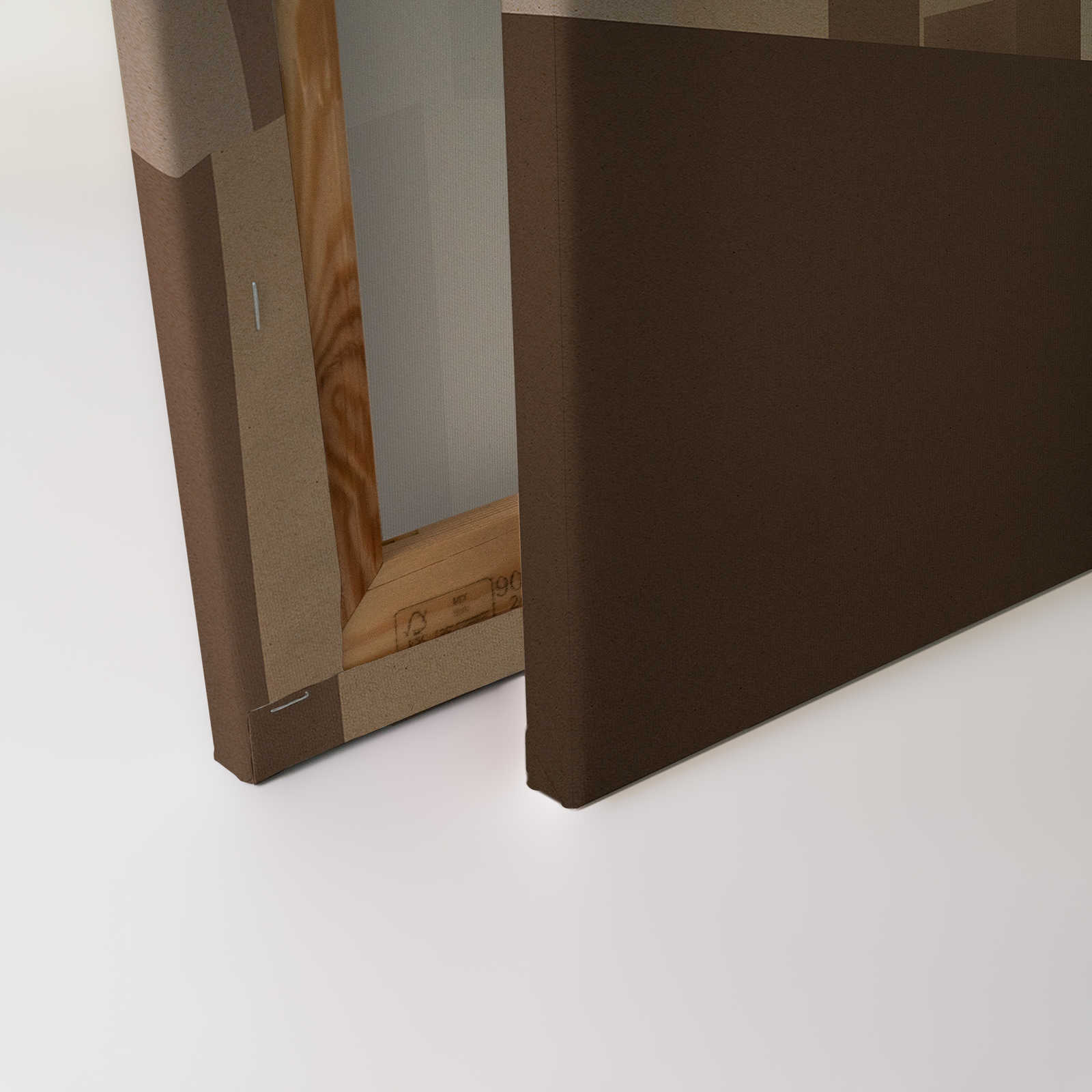             Tanger 1 - Leinwandbild Architektur Cube Design in Beige & Grau – 0,90 m x 0,60 m
        