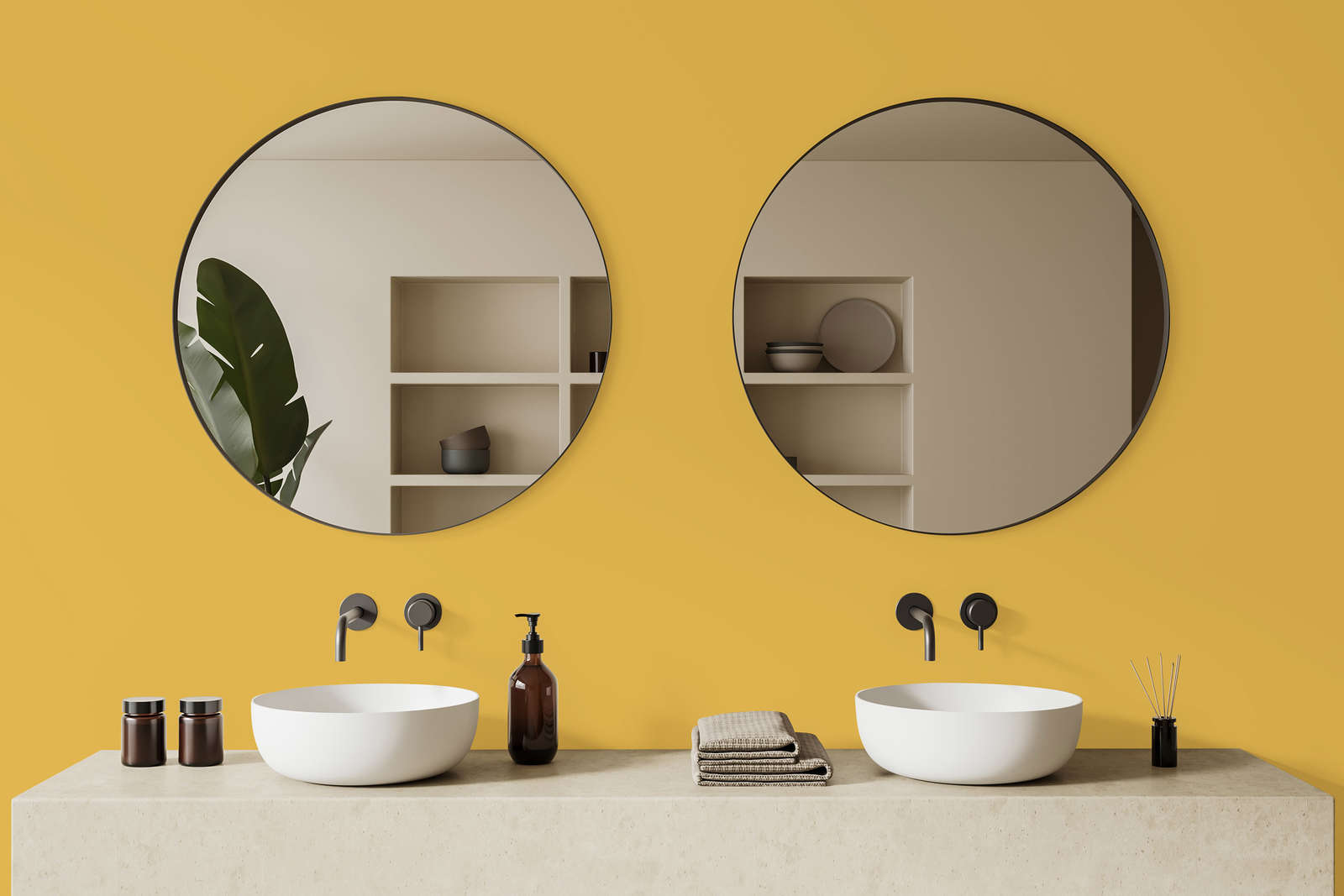             Peinture murale Premium jaune moutarde éclatant »Juicy Yellow« NW802 – 1 litres
        