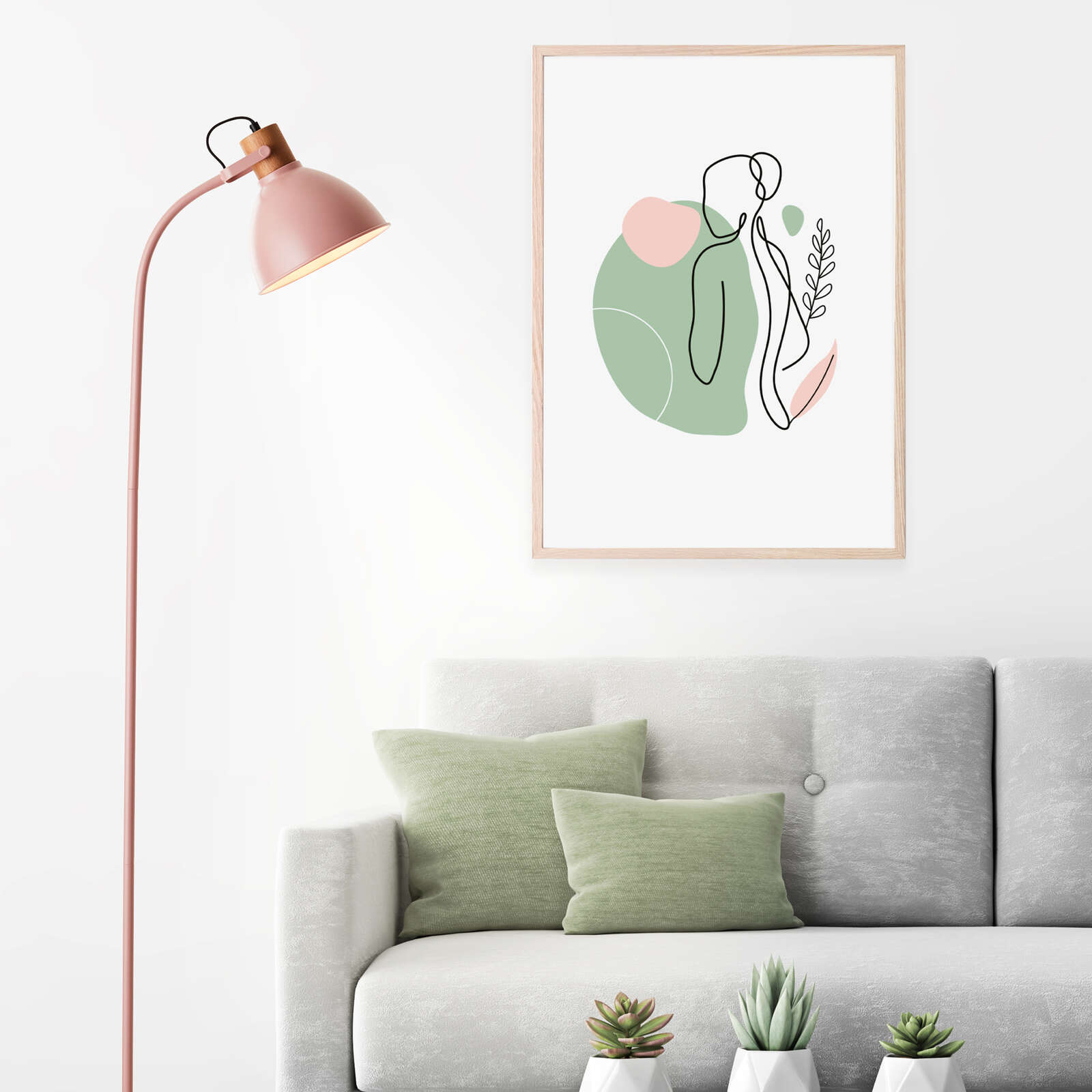             Stehleuchte aus Holz - Franziska 7 – Rosa
        