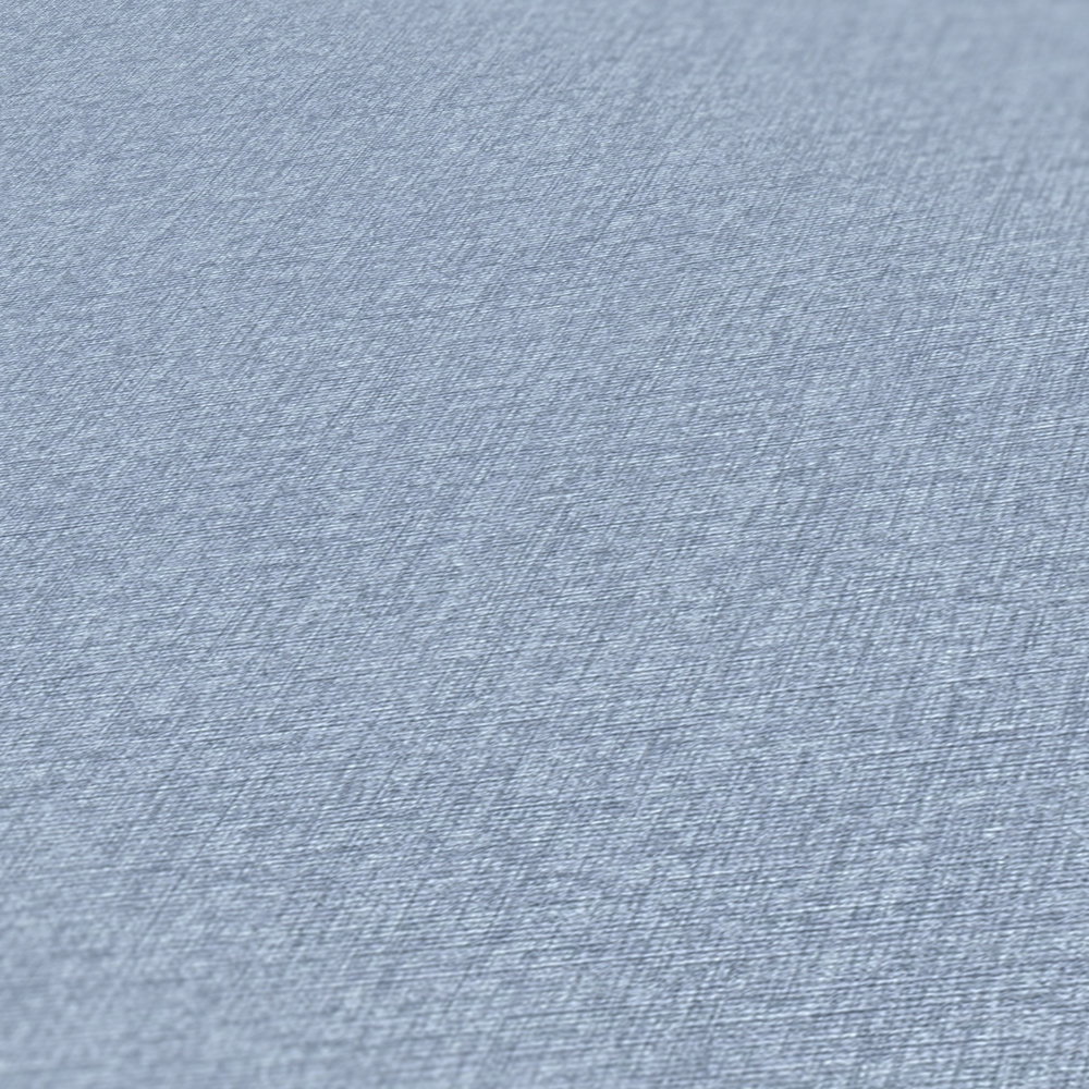             Einfarbige Vliestapete in Textil-Optik mit leichter Struktur, matt – Blau
        