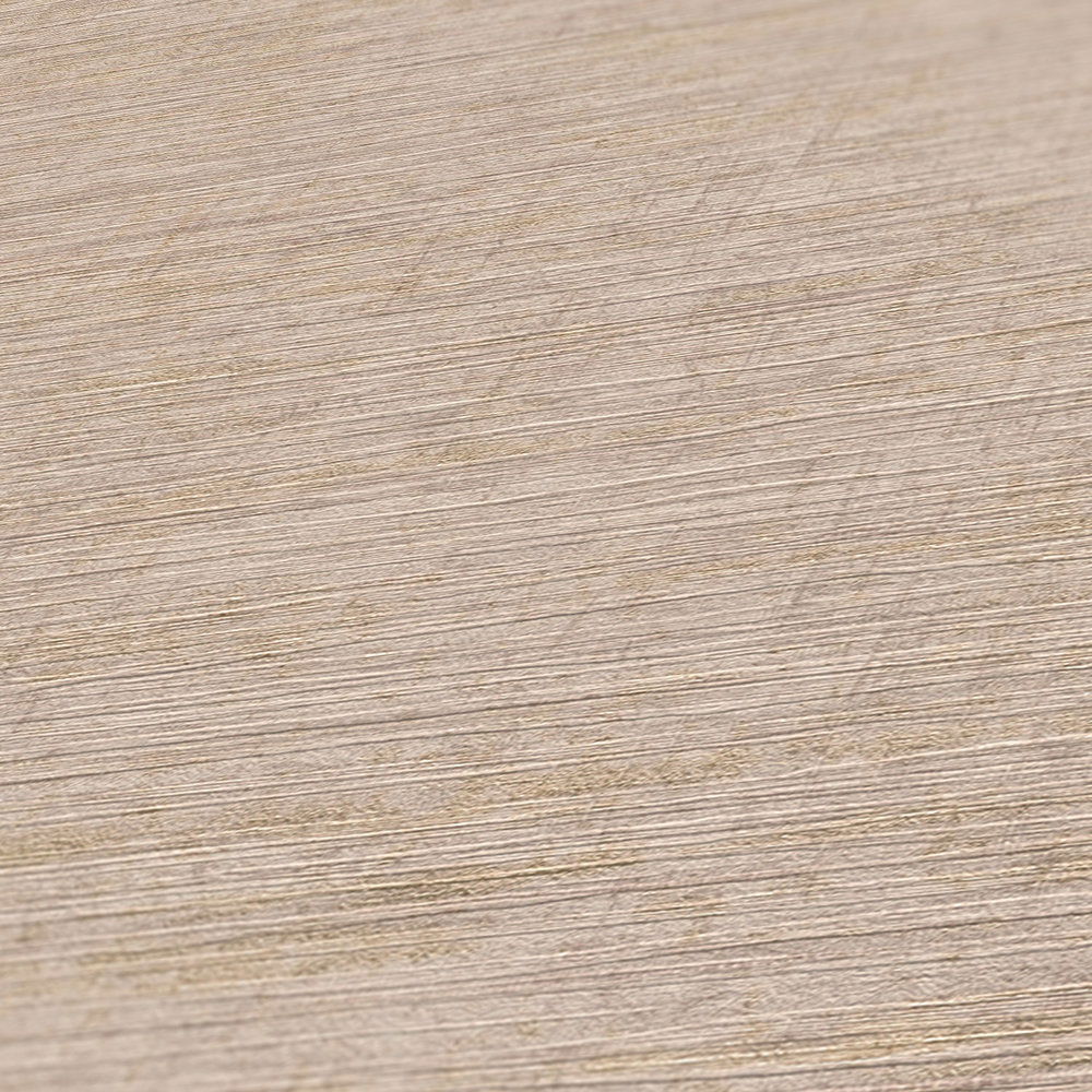             Einfarbige Tapete mit Prägemuster – Beige, Metallic
        