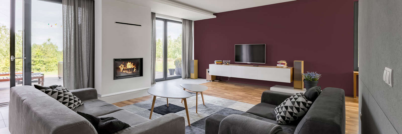             Premium Wall Paint gorgeous Bordeaux red »Beautiful Berry« NW213 – 1 litre
        