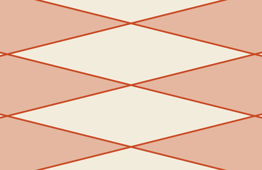             Fototapete mit Rauten & Linienmuster – Orange, Beige | Premium Glattvlies
        