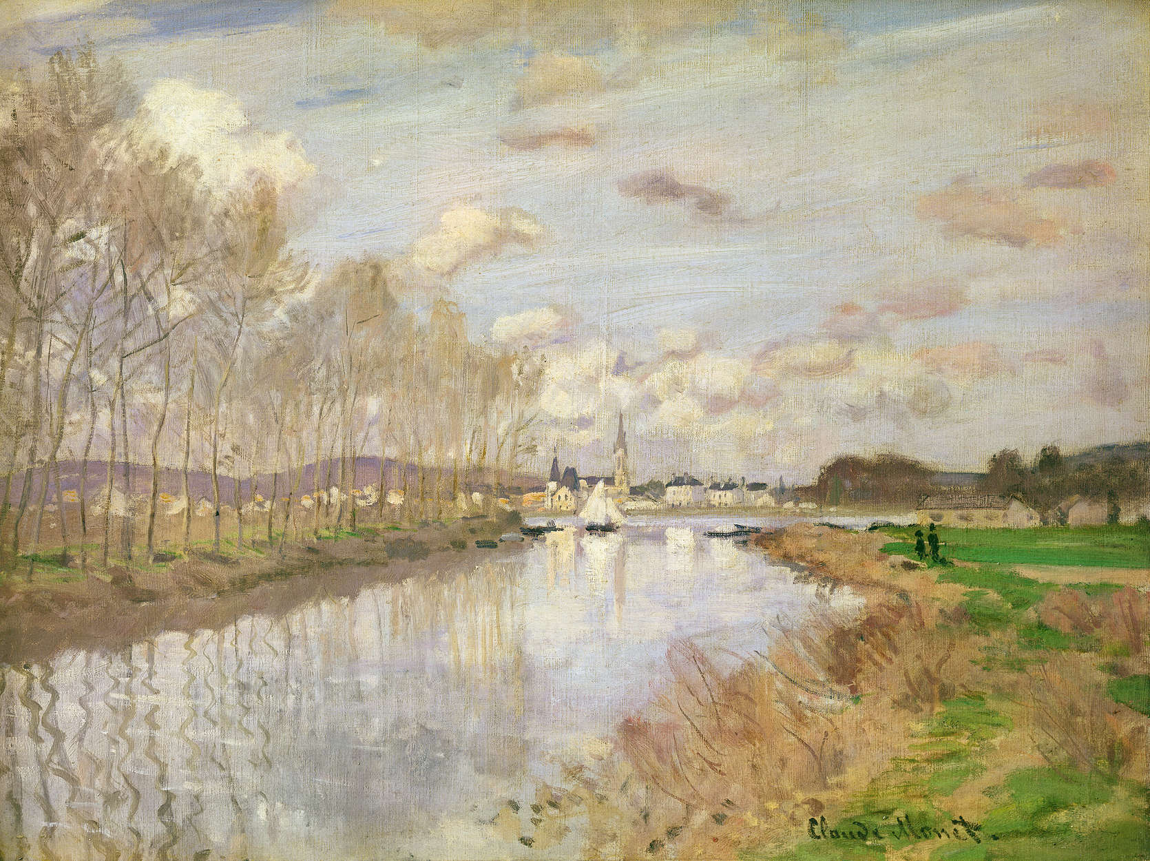             Fototapete 'Die Yacht bei Argenteuil' von Claude Monet
        