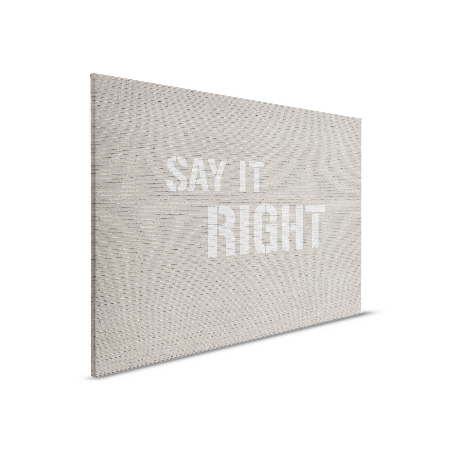         Message 2 - Mur de briques beige avec slogan comme toile - 0,90 m x 0,60 m
    