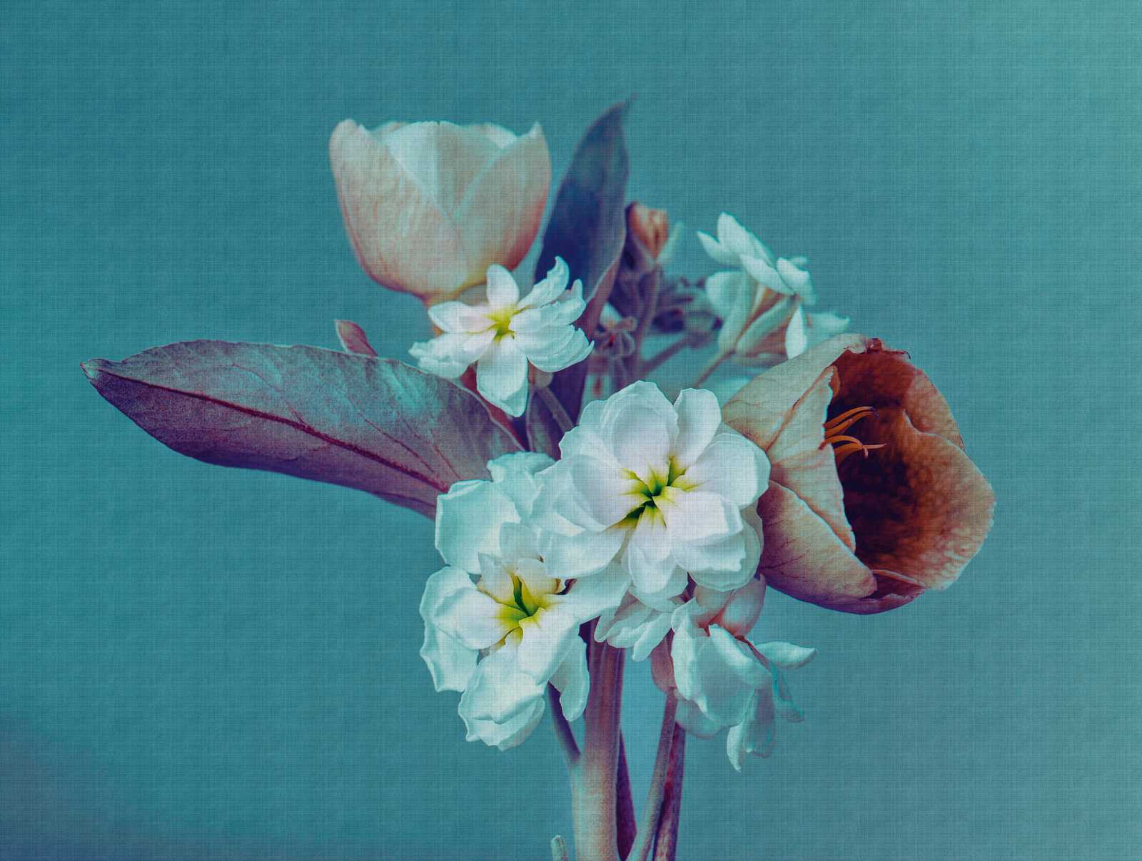             Tapeten-Neuheit | Blumen Motivtapete XXL Blumen, Türkis
        