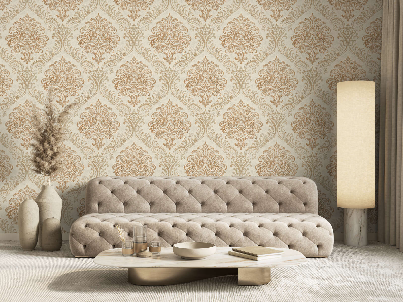 sofa, tufted, beige, polstermöbel, wohnzimmer