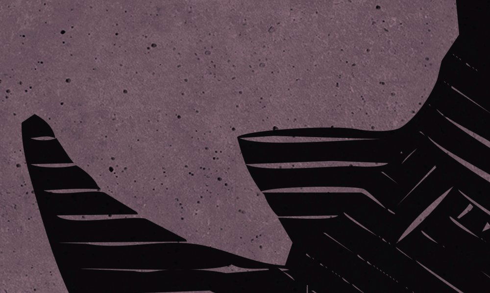             Moderne Fototapete mit Nashorn im Grafik-Stil
        