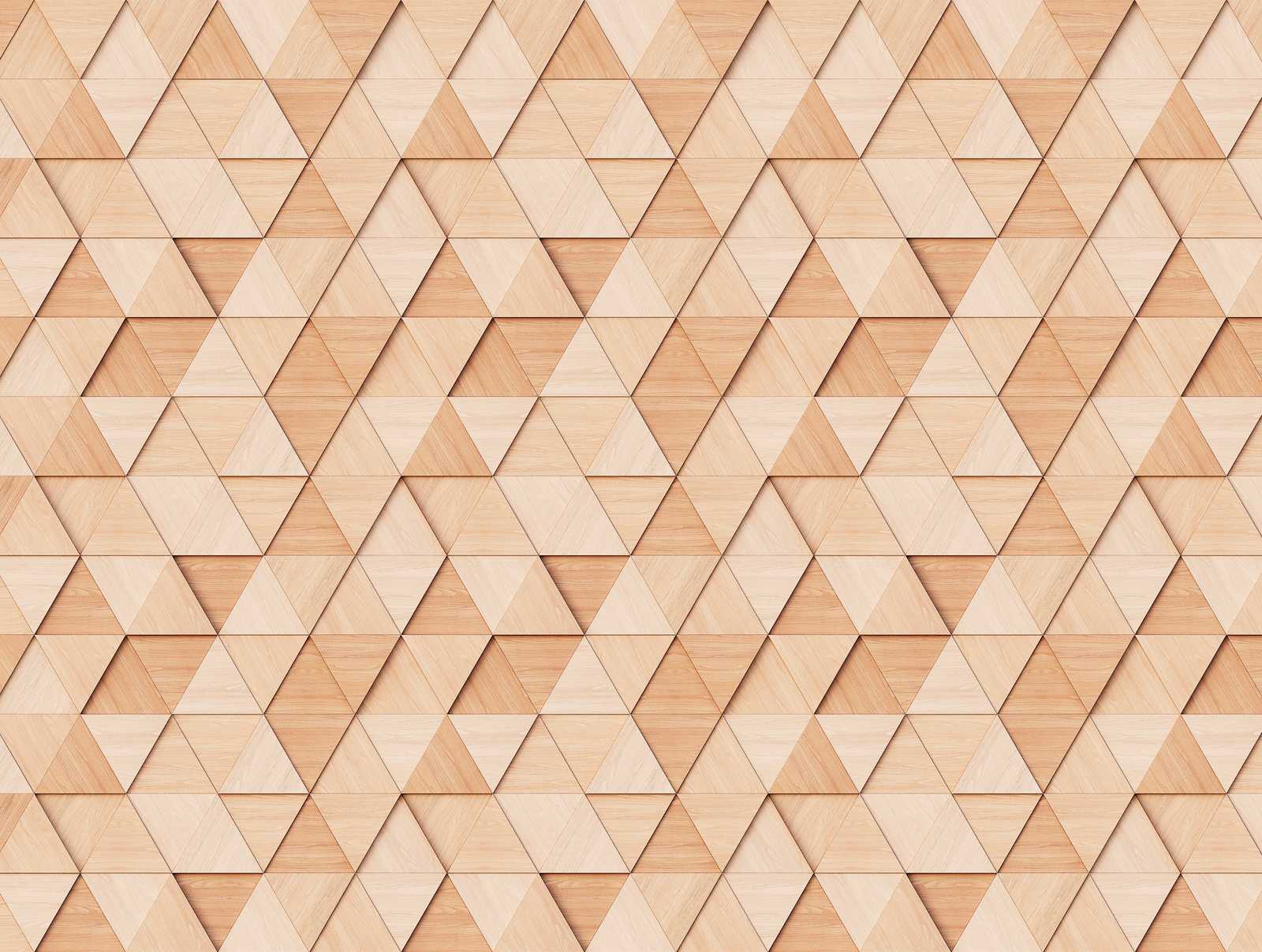             Tapeten-Neuheit – Motivtapete Holzoptik Design mit 3D Dreieck-Muster
        