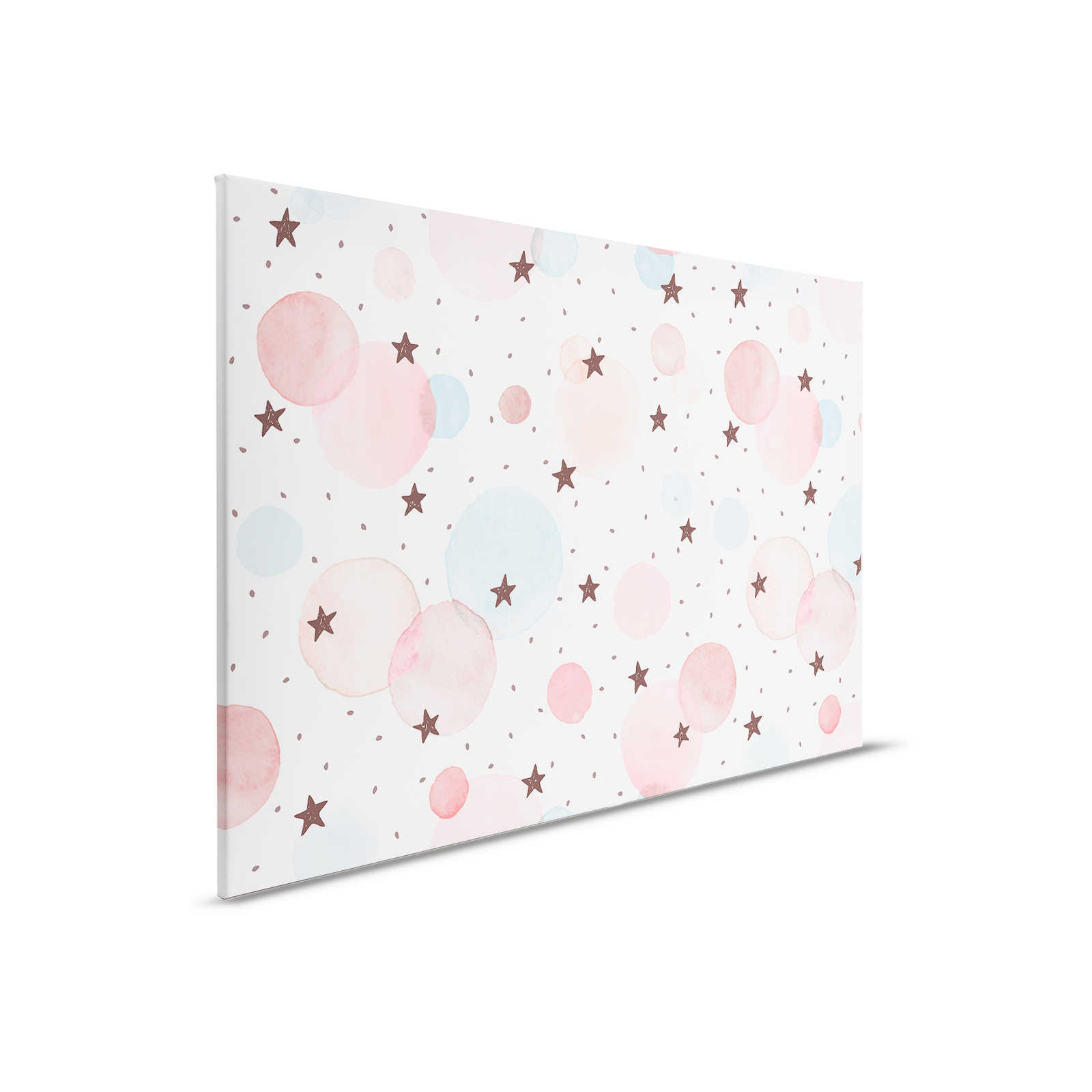         Leinwand fürs Kinderzimmer mit Sternen, Punkten und Kreisen – 90 cm x 60 cm
    