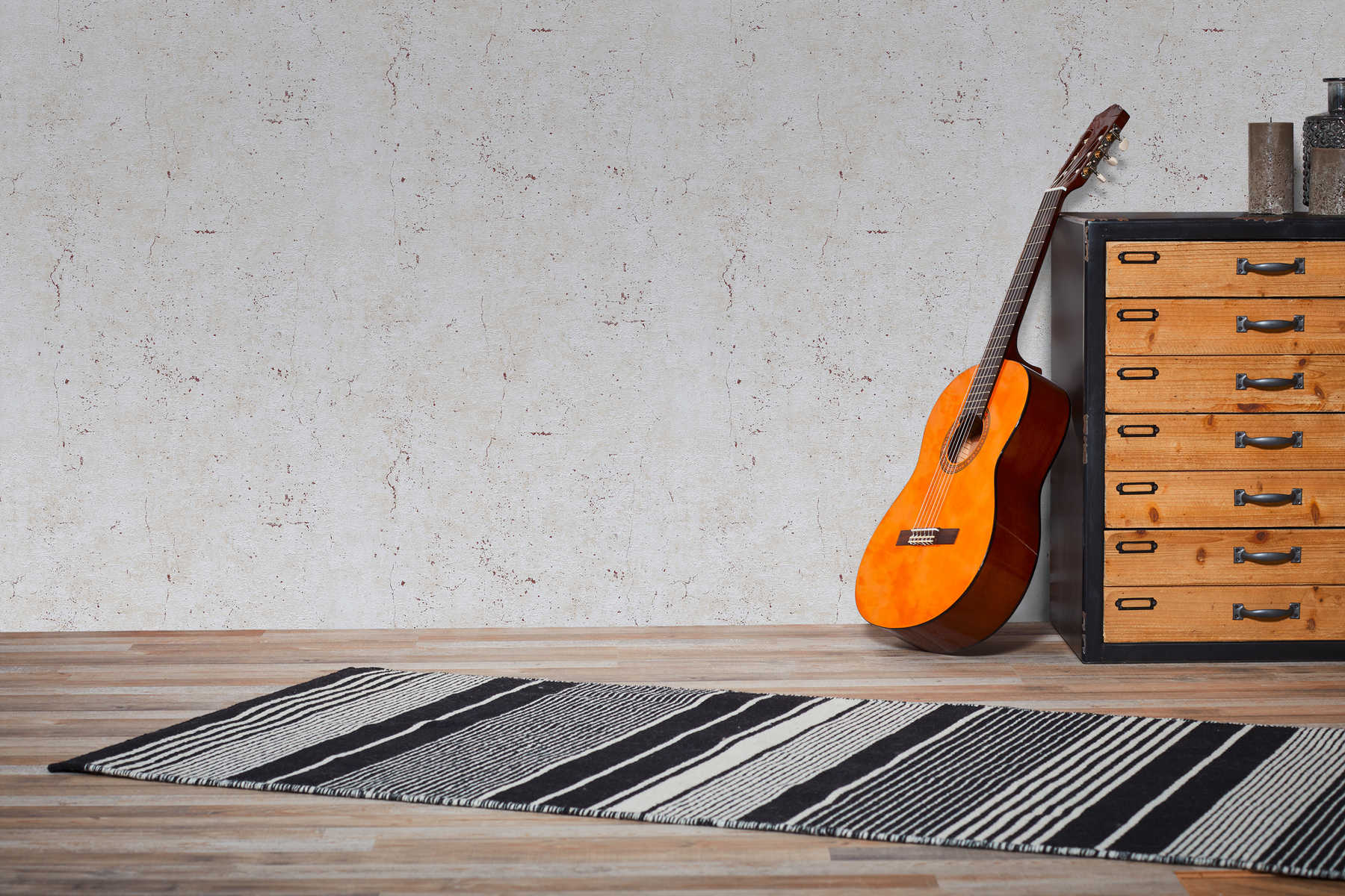             Concrete look wallpaper with surface texture - grey
        