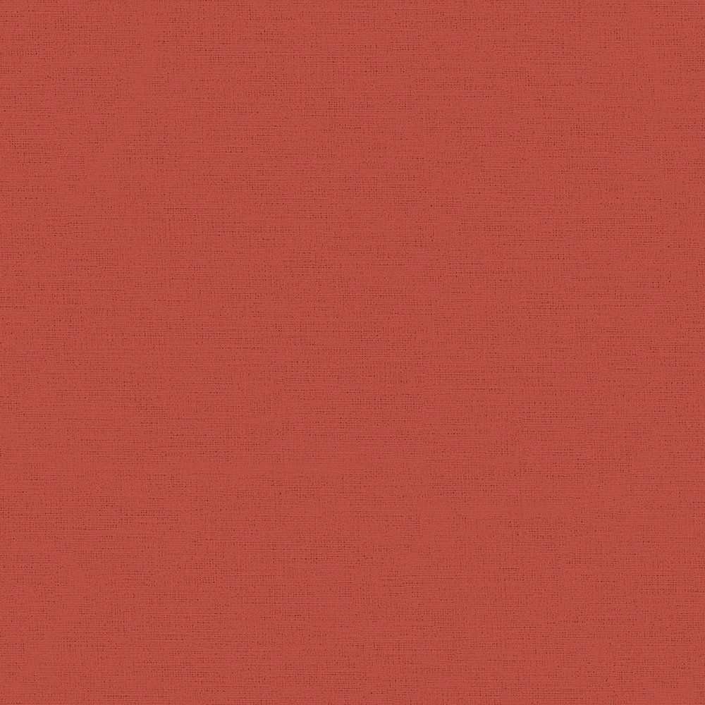             Rote Tapete Kaminrot unifarben mit Textil Design
        
