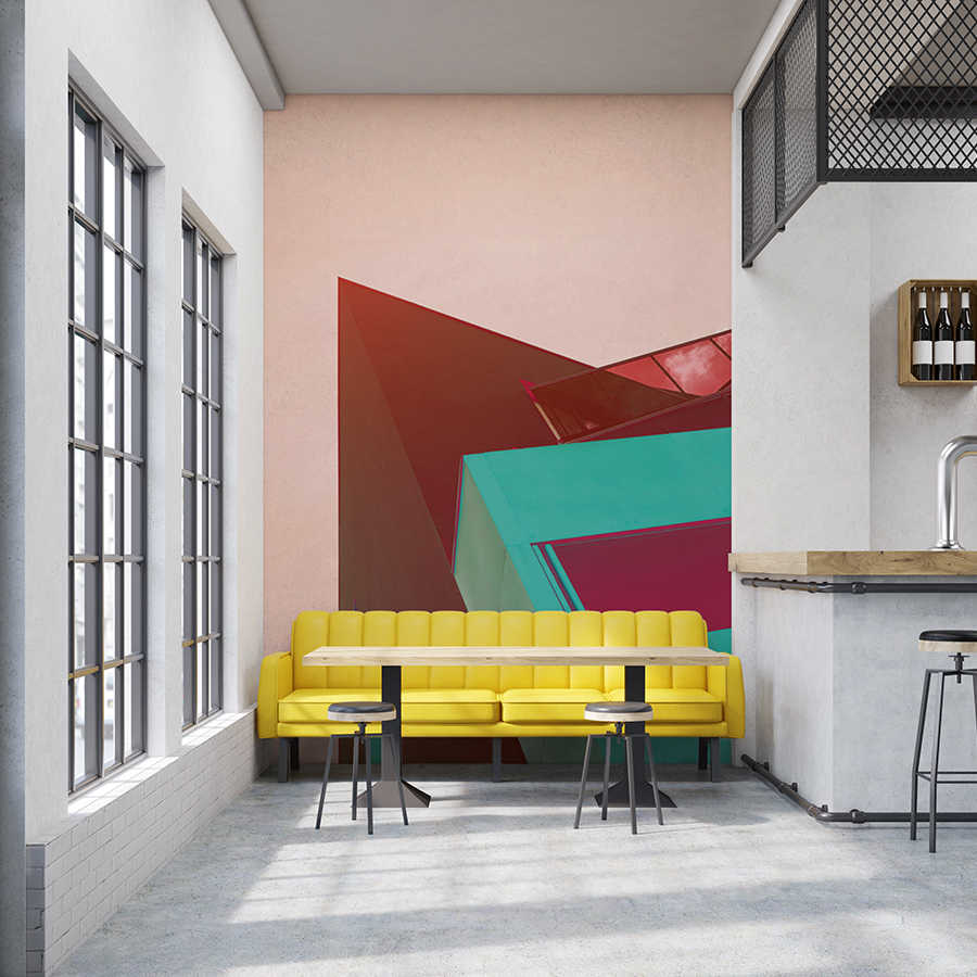         Photo wallpaper Urban Skyline, modern architecture - Red , Green
    