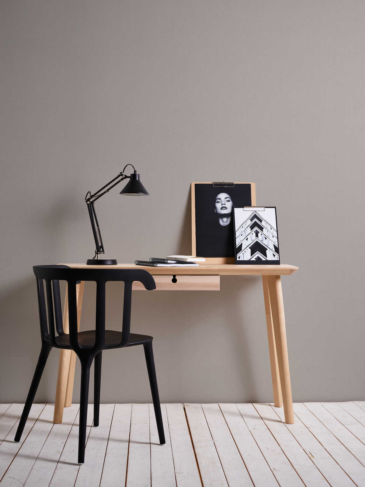 Tapete Taupe unifarben Grau Beige mit Textiloptik – Grau, Braun