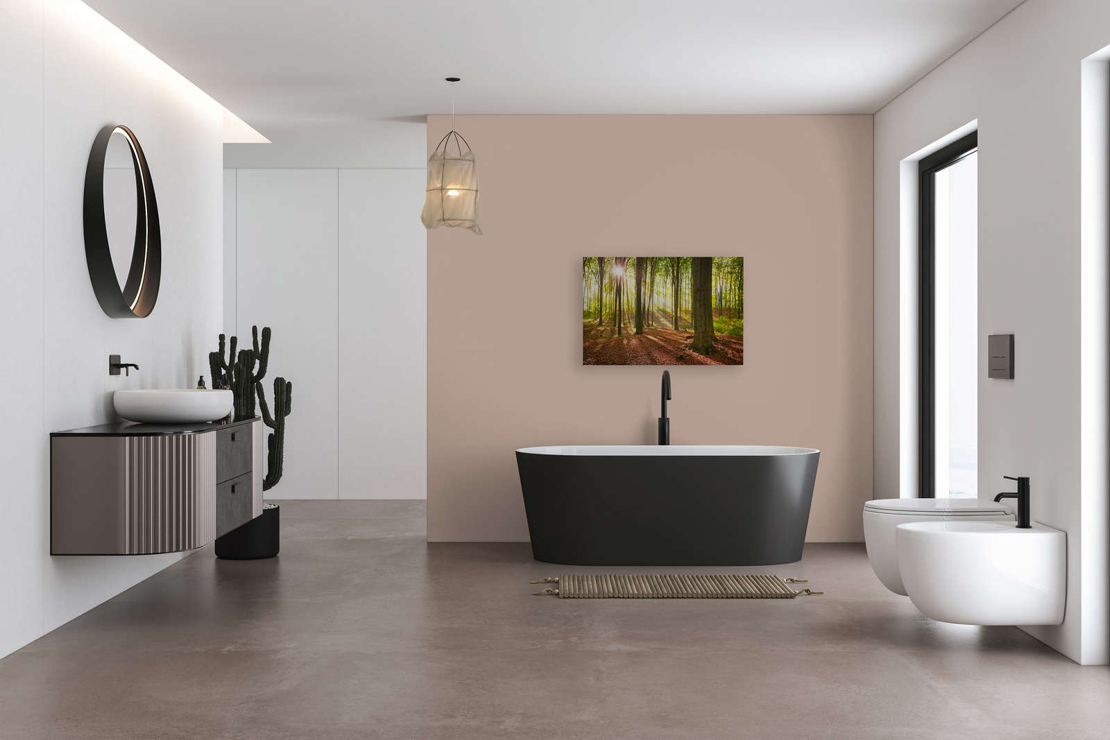             Laubwald Leinwandbild Landschaft am Morgen – 0,90 m x 0,60 m
        