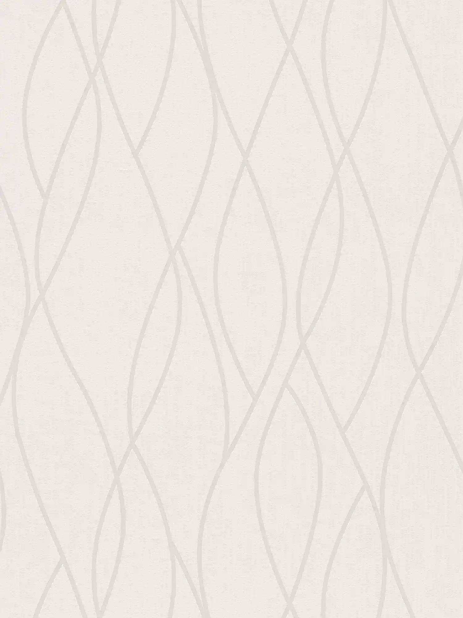         Plain wallpaper with graphic line pattern - white
    