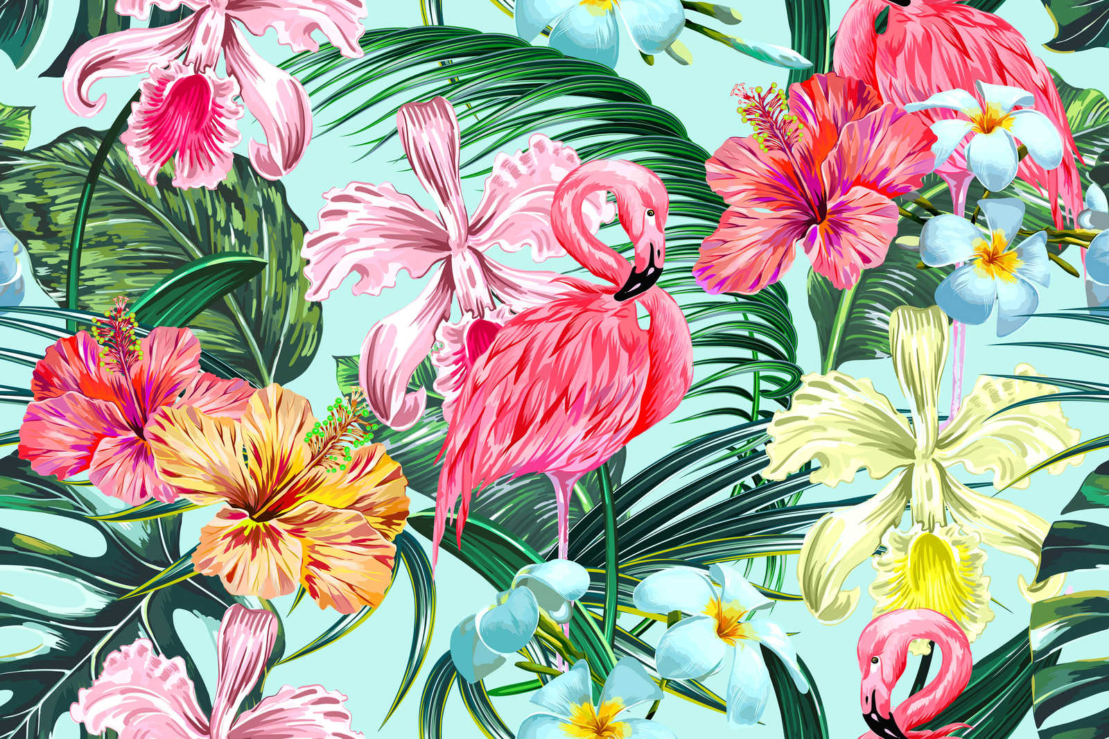             Tropische Leinwand mit Flamingo – 0,90 m x 0,60 m
        