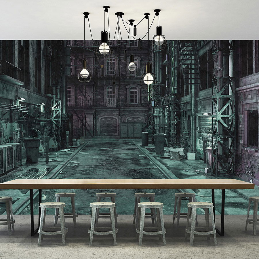         Fototapete »bronx« - Dunkle Seitenstraße einer Großstadt – Glattes, leicht glänzendes Premiumvlies
    