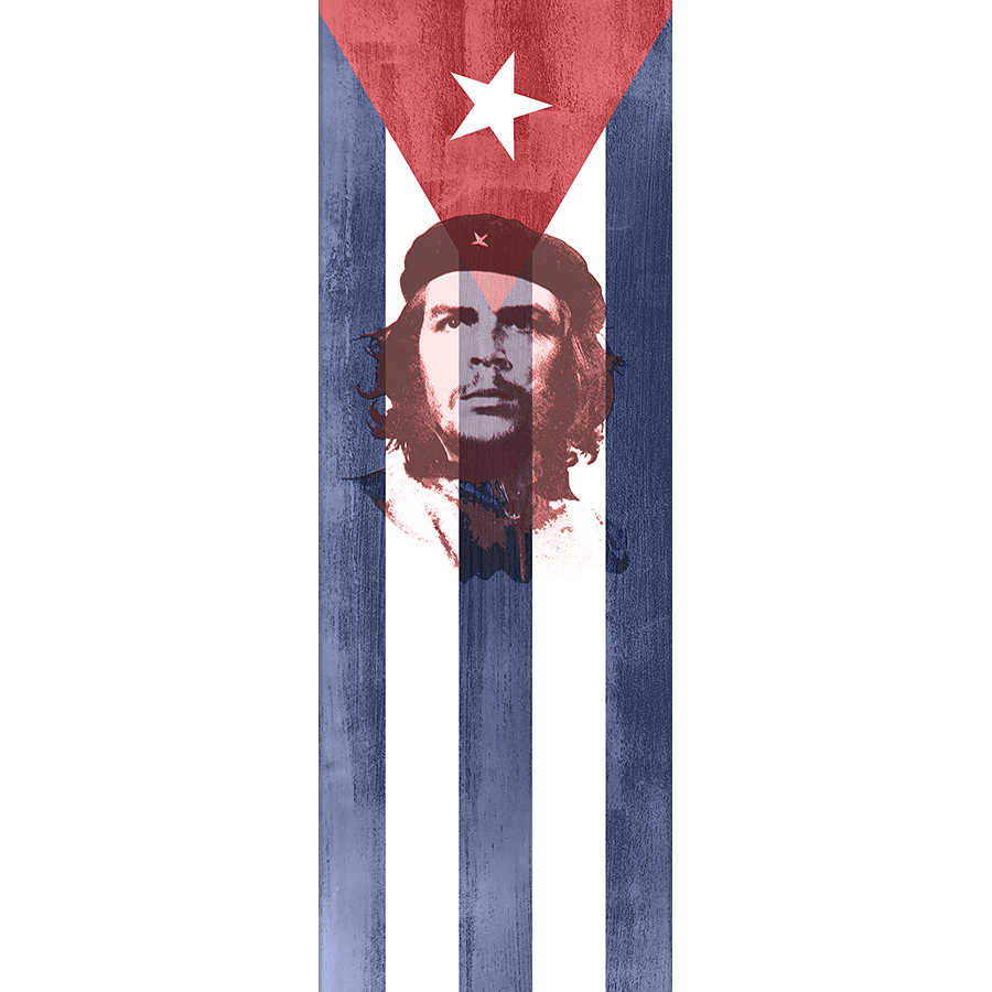         Land Behang Vlag Cuba met Fidel Castro gezicht op matte gladde fleece
    