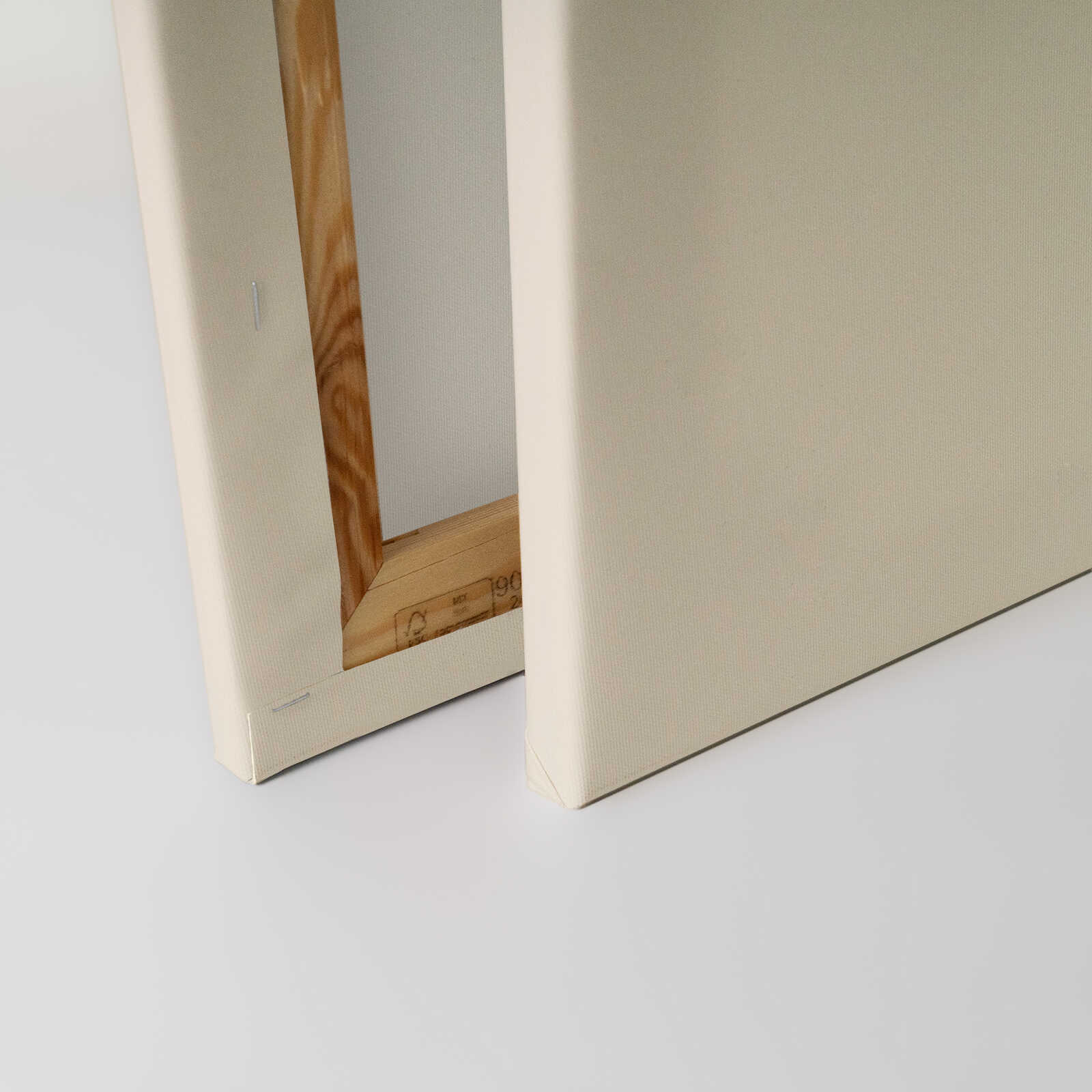             Minimalistische Frauenlinie - Leinwandbild für zeitlose Eleganz – 30 x 30 cm - Creme, Schwarz
        