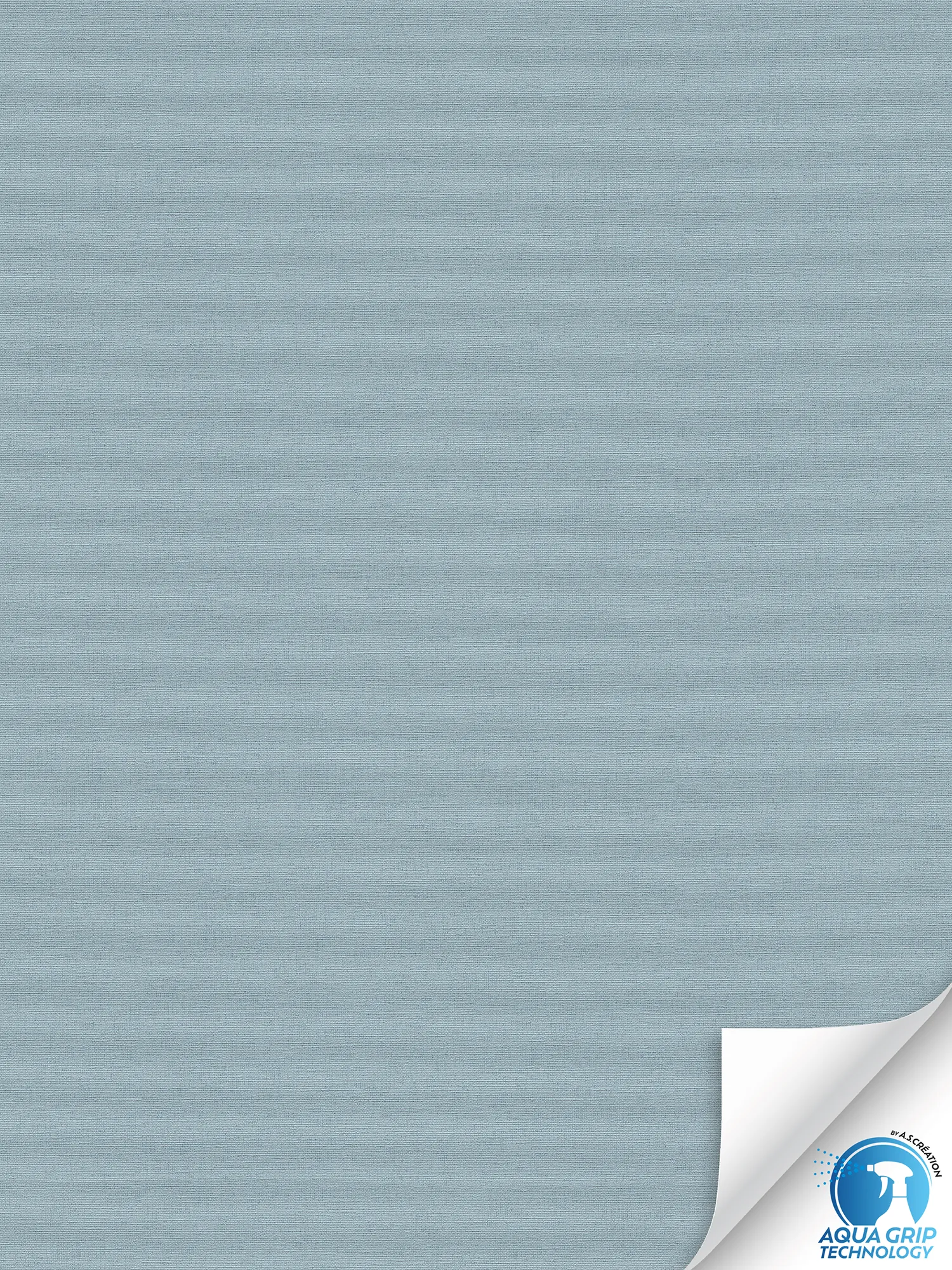 Einfarbige Vliestapete, hell und schlicht mit einfacher Textilstruktur – Water. Fix. Ready. – Blau