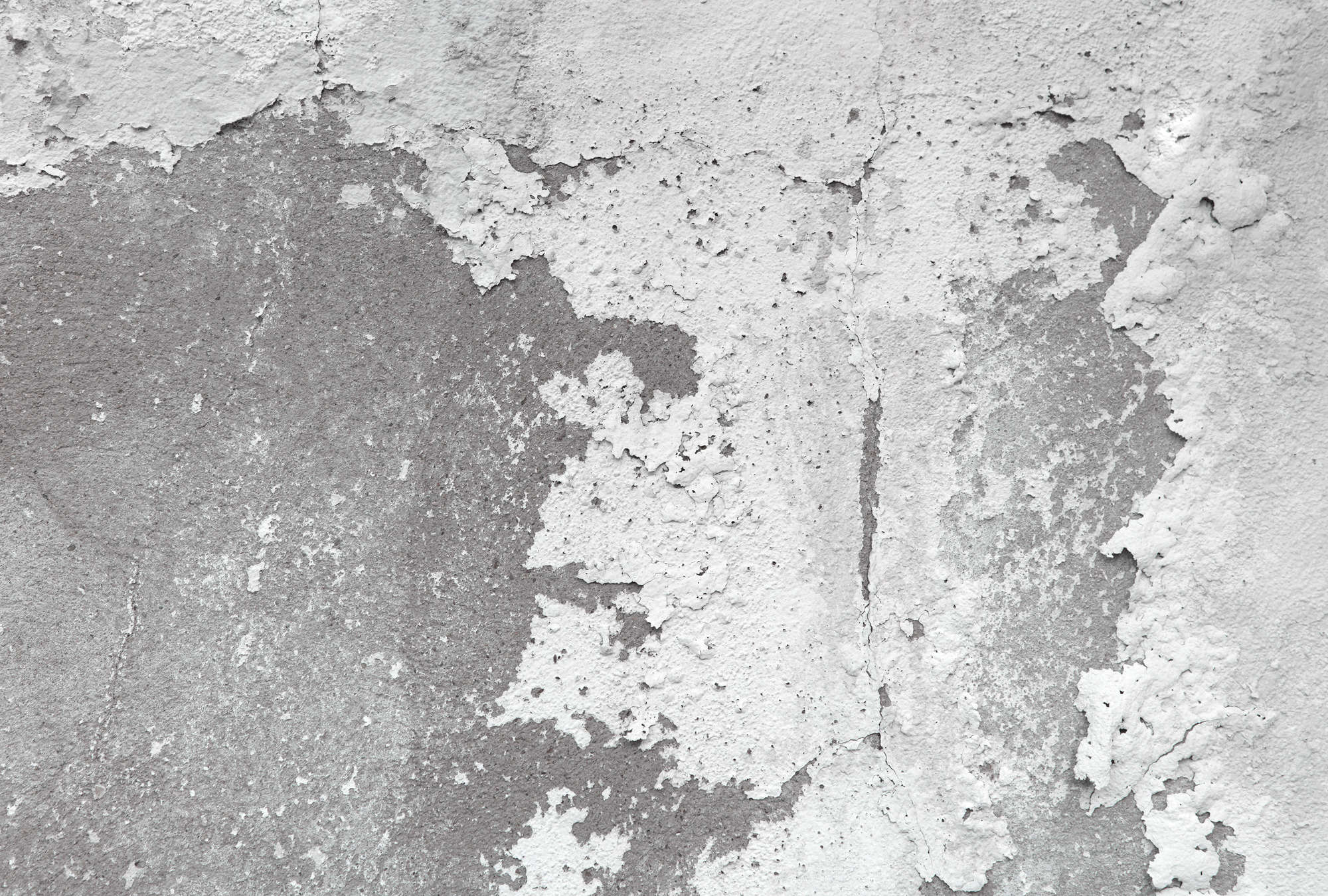             Industrial Design Fototapete – Vliestapete in 3D Optik mit verwitterter Betonwand – Grau, Weiß
        