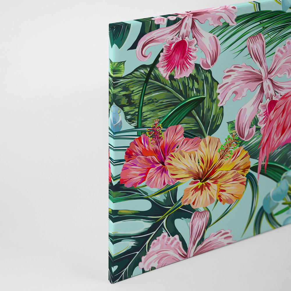             Tropische Leinwand mit Flamingo – 0,90 m x 0,60 m
        