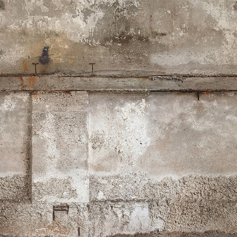 concrete wall, wettergealterte Wand, Rost, Riss, Textur