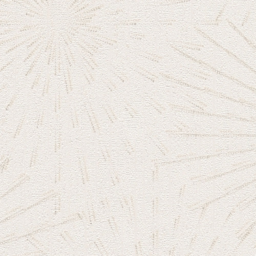             Weiße Tapete mit Retro Metallic Muster Starburst – Weiß
        
