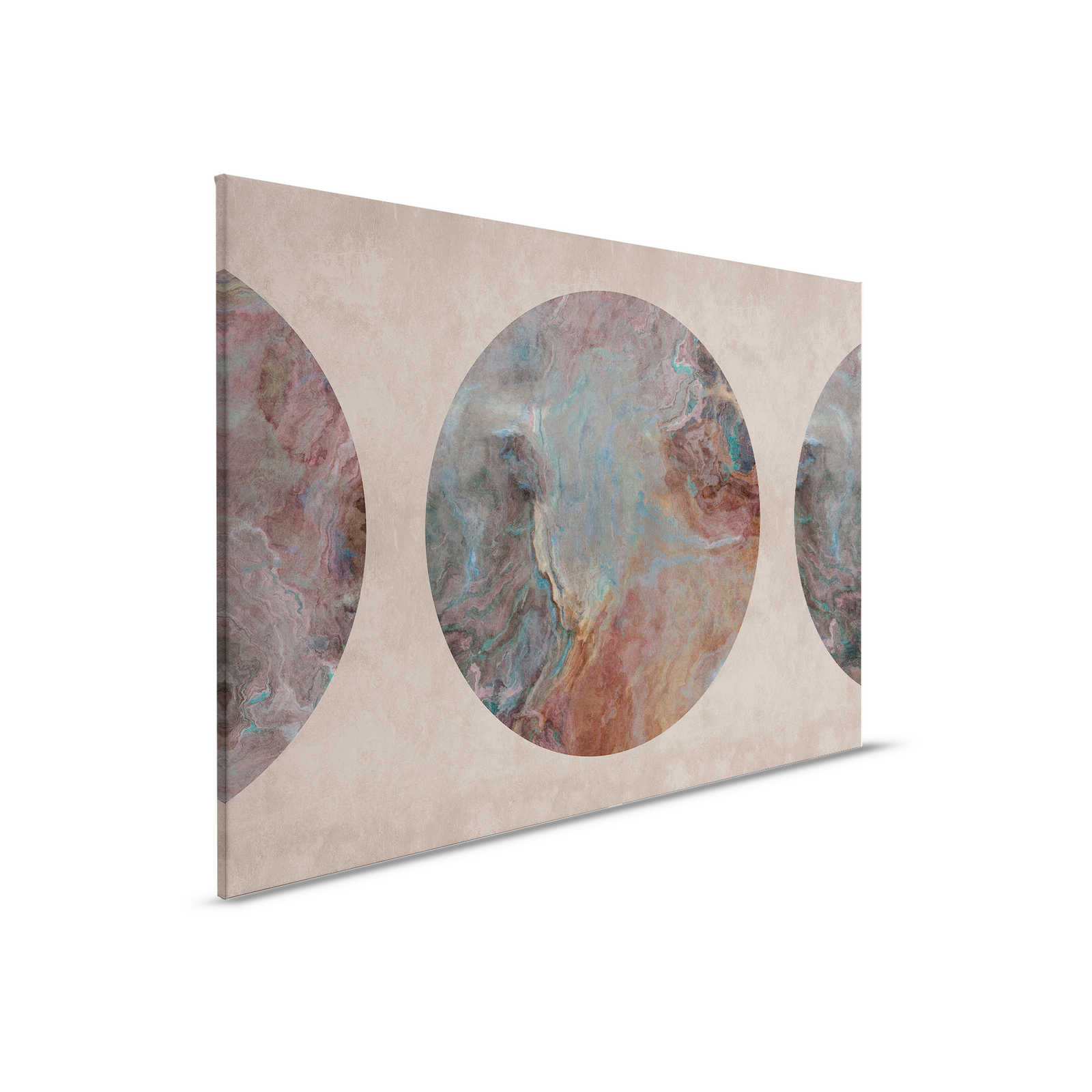         Jupiter 1 - Leinwandbild marmorierter Stein Kreis Motiv – 0,90 m x 0,60 m
    