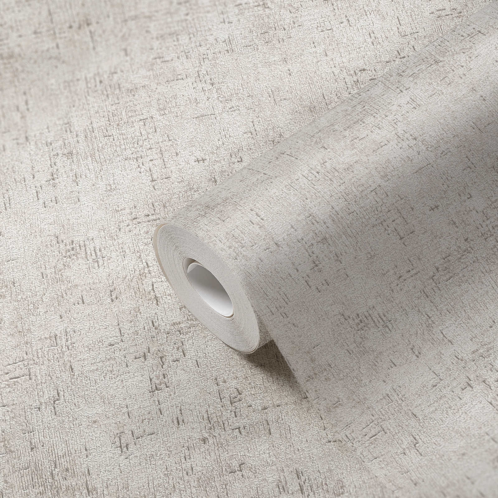 Vliestapete rustikale Putz-Struktur – Beige, Gold, Glänzend