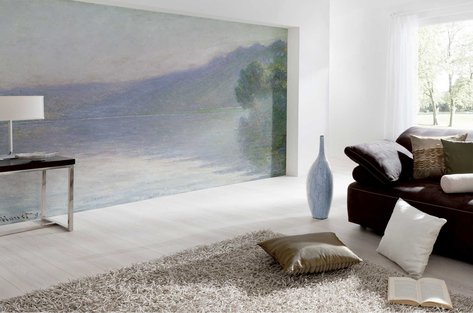             Fototapete 'Die Seine bei PortVillez' von Claude Monet
        