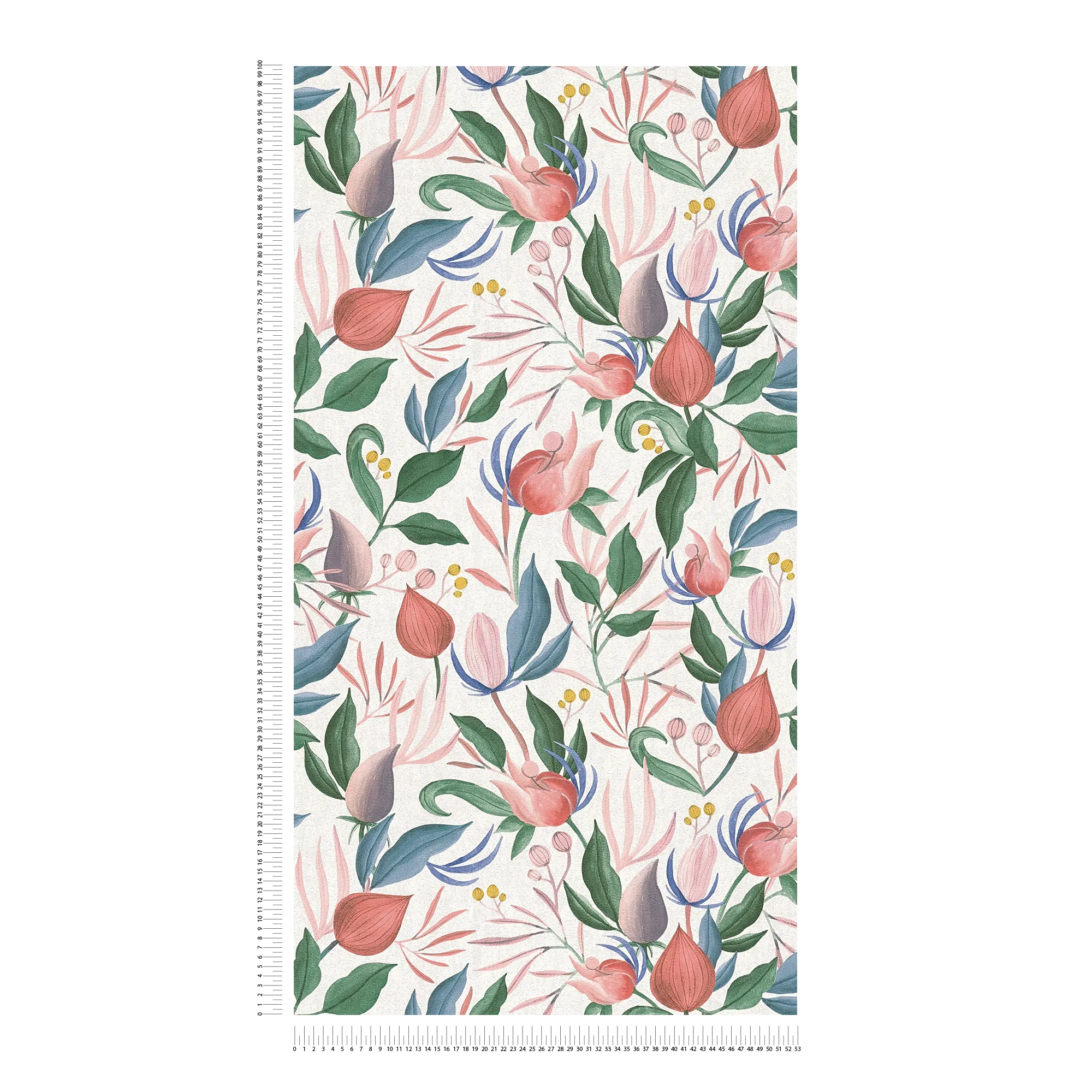             COSMOLiving - Vliestapete in verspielten Farbtönen mit Früchten – Weiß, Grün, Pink
        