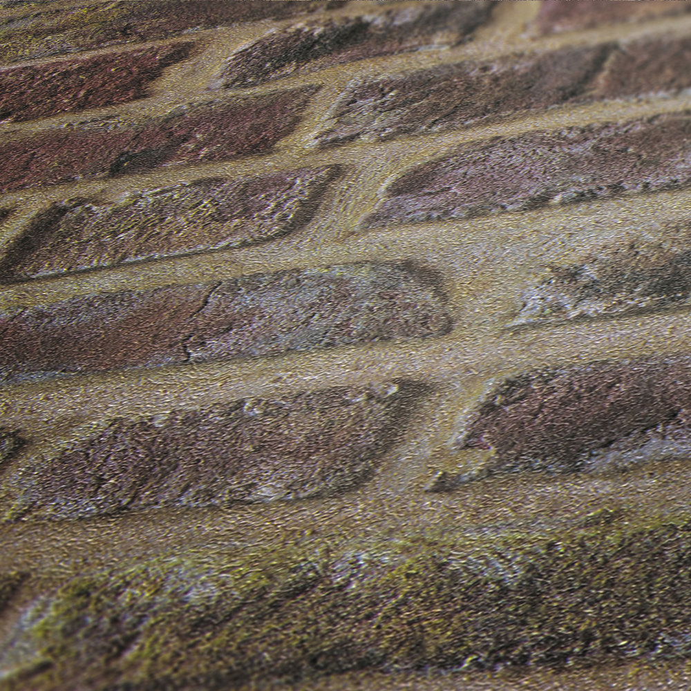             Tapete Ziegelwand-Design 3D Stein Optik – Braun, Rot, Beige
        