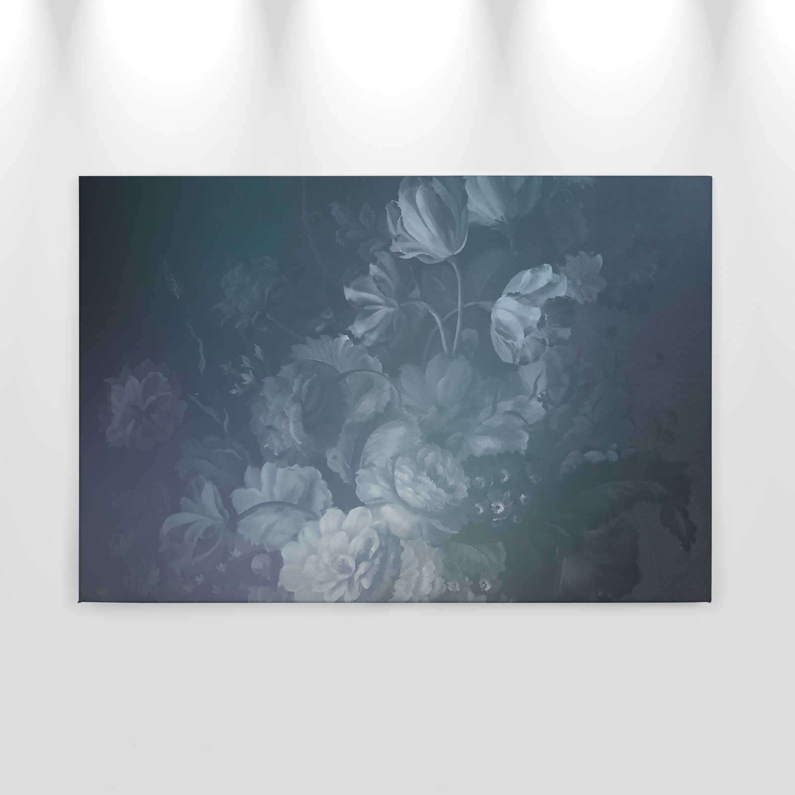 Dutch pastel 1 - Leinwandbild mit kunstvollen Rosenmotiv – 0,90 m x 0,60 m